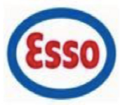 A blue circle with the word esso in it.